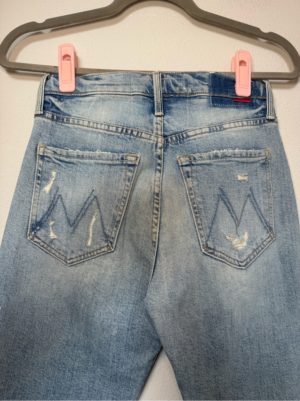 Mother Denim x Carolyn Murphy Patchwork Tomcat Ankle Undone Hem in New Hobbies - Picture 6 of 11